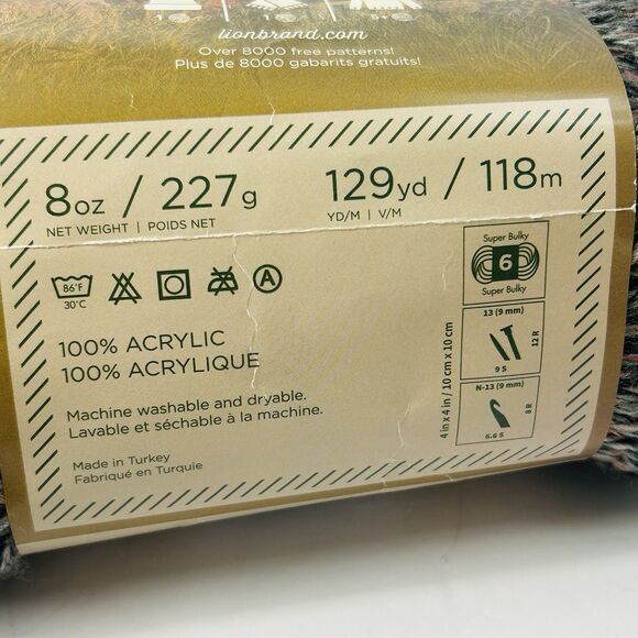 Lion Brand Yarn Hometown Bonus Bundle Salem Creek Lot 2 Skeins 8 oz Each - Picture 5 of 7